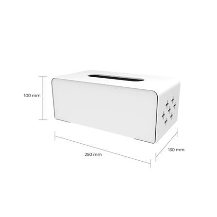 กล่องทิชชู่เหล็กแบบแผ่น SPACEMAKER สีขาว_3