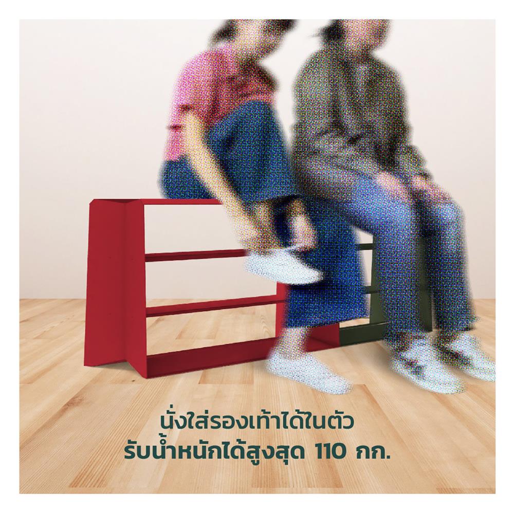 ชั้นวางรองเท้าเหล็ก 3 ชั้น SPACEMAKER A3-005-X-G 80.3X29.2X48.5 ซม. สีเทา