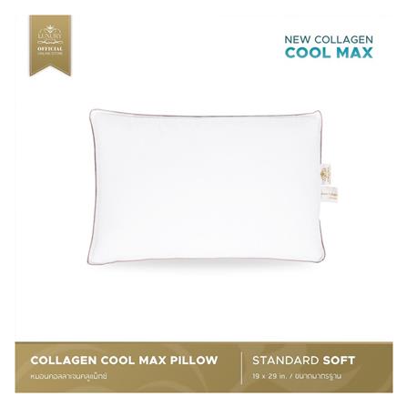 หมอนหนุน ไมโครไฟเบอร์ LUXURY PILLOW COLLAGEN COOLMAX SOFT 19x29 นิ้ว สีขาว_5