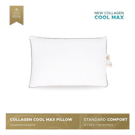 หมอนหนุน ไมโครไฟเบอร์ LUXURY PILLOW COLLAGEN COOLMAX COMFORT 19x29 นิ้ว สีขาว_5
