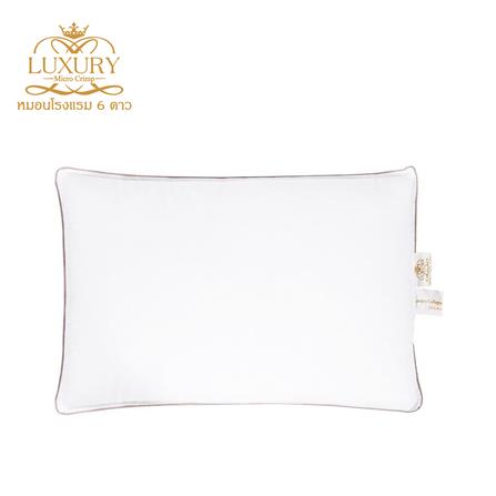 หมอนหนุน ไมโครไฟเบอร์ LUXURY PILLOW COLLAGEN COOLMAX FIRM 19x29 นิ้ว สีขาว_0