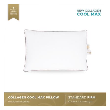 หมอนหนุน ไมโครไฟเบอร์ LUXURY PILLOW COLLAGEN COOLMAX FIRM 19x29 นิ้ว สีขาว_5