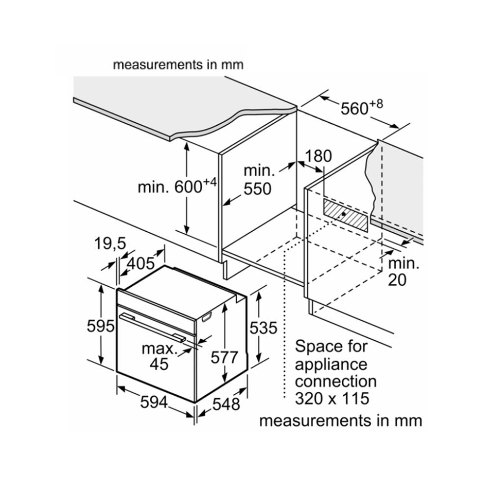 เตาอบฝังดิจิตอล BOSCH HJA715BR0K สีเงิน