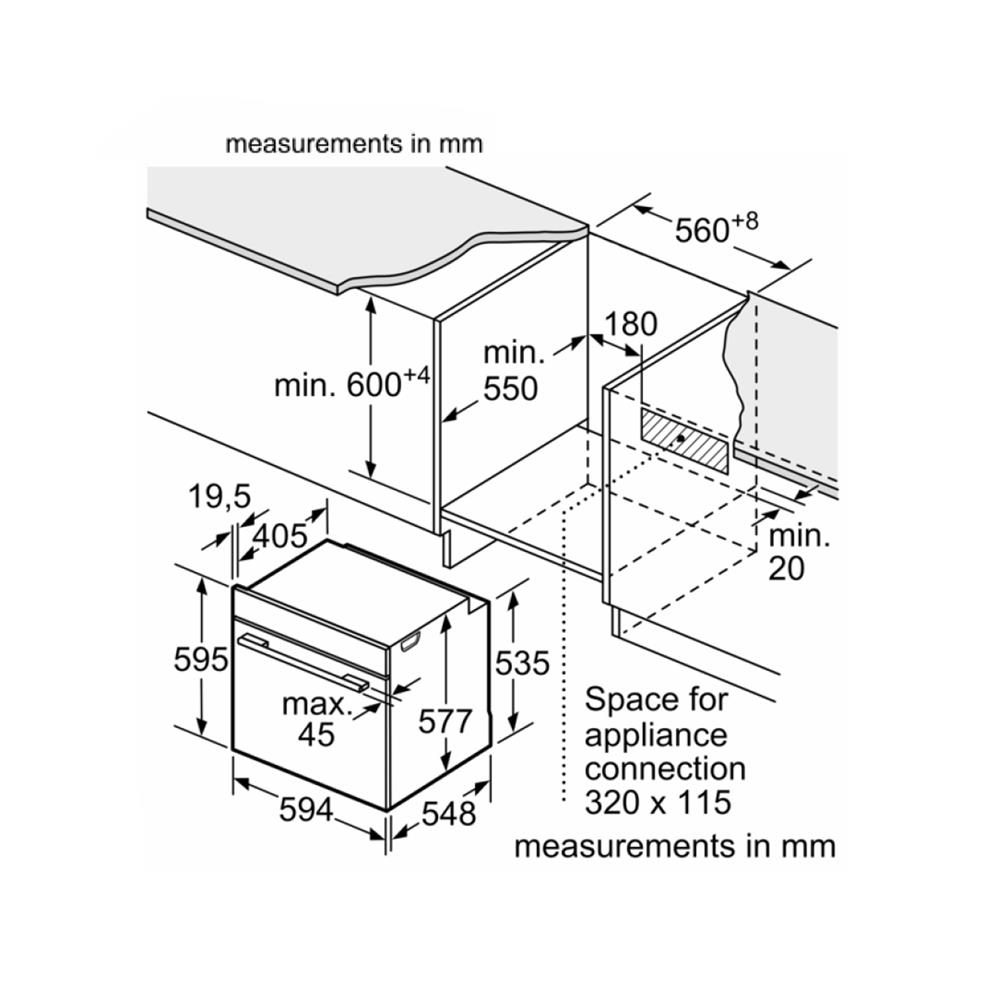 เตาอบฝังดิจิตอล BOSCH HJA715BA0K สีดำ