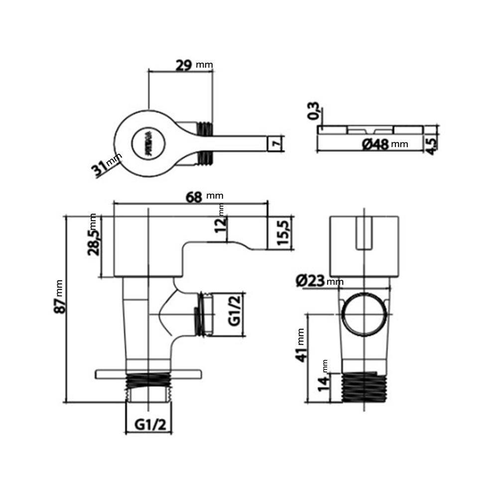 สต๊อปวาล์ว 1 ทาง PREMA PM1079(HM)