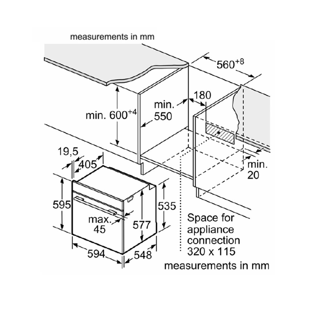 เตาอบฝังดิจิตอล BOSCH HJA715BN0K สีเทา