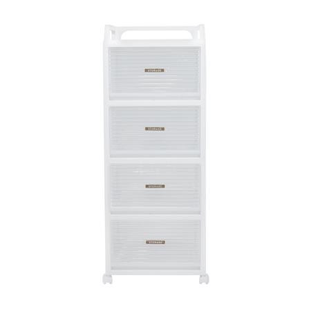 ชั้นลิ้นชัก 4 ชั้น STACKO AUGA 41x40x104.3 ซม. สีขาว_1