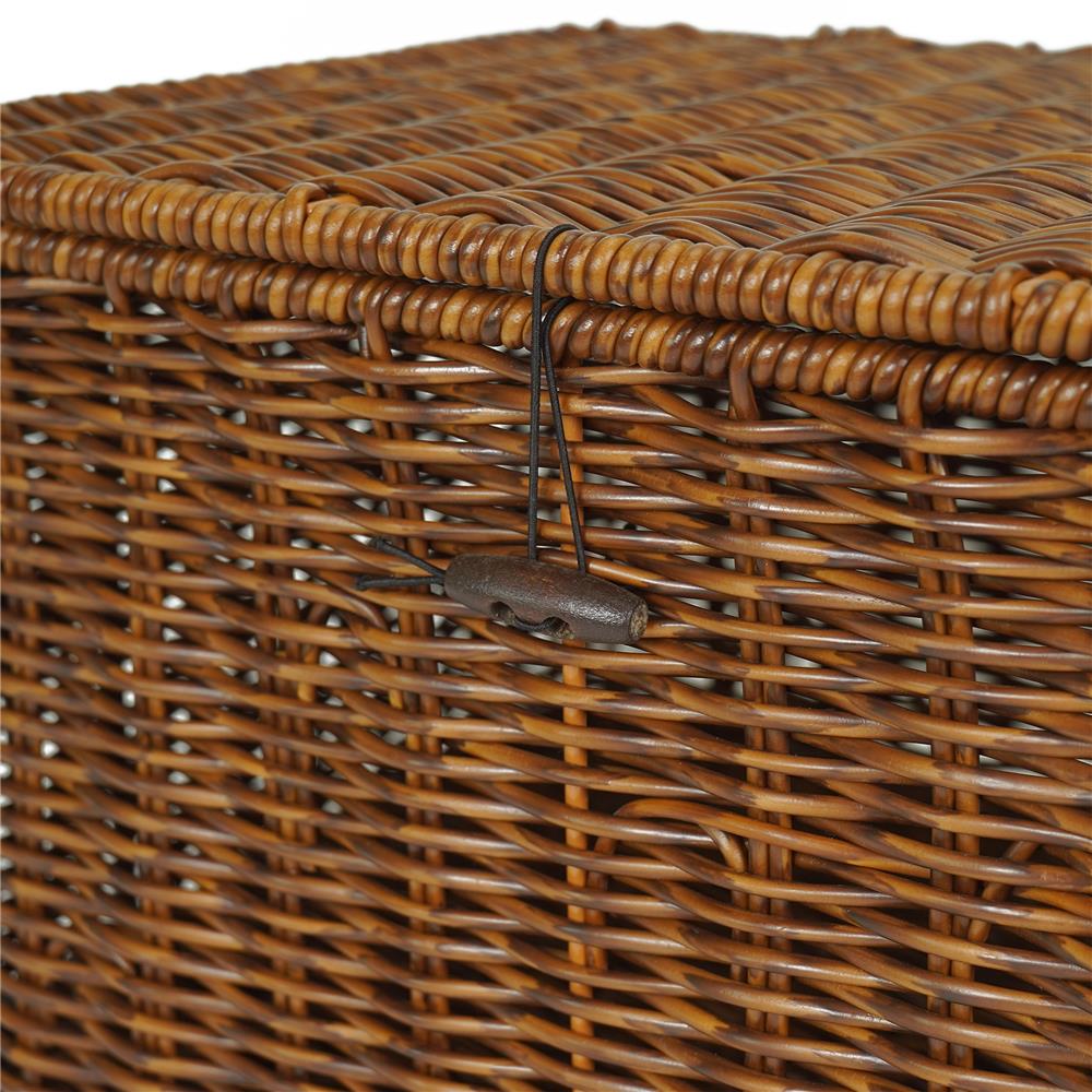 ตะกร้าผ้าเหลี่ยมมีฝา PLIM SAAN SIZE M สีน้ำตาล