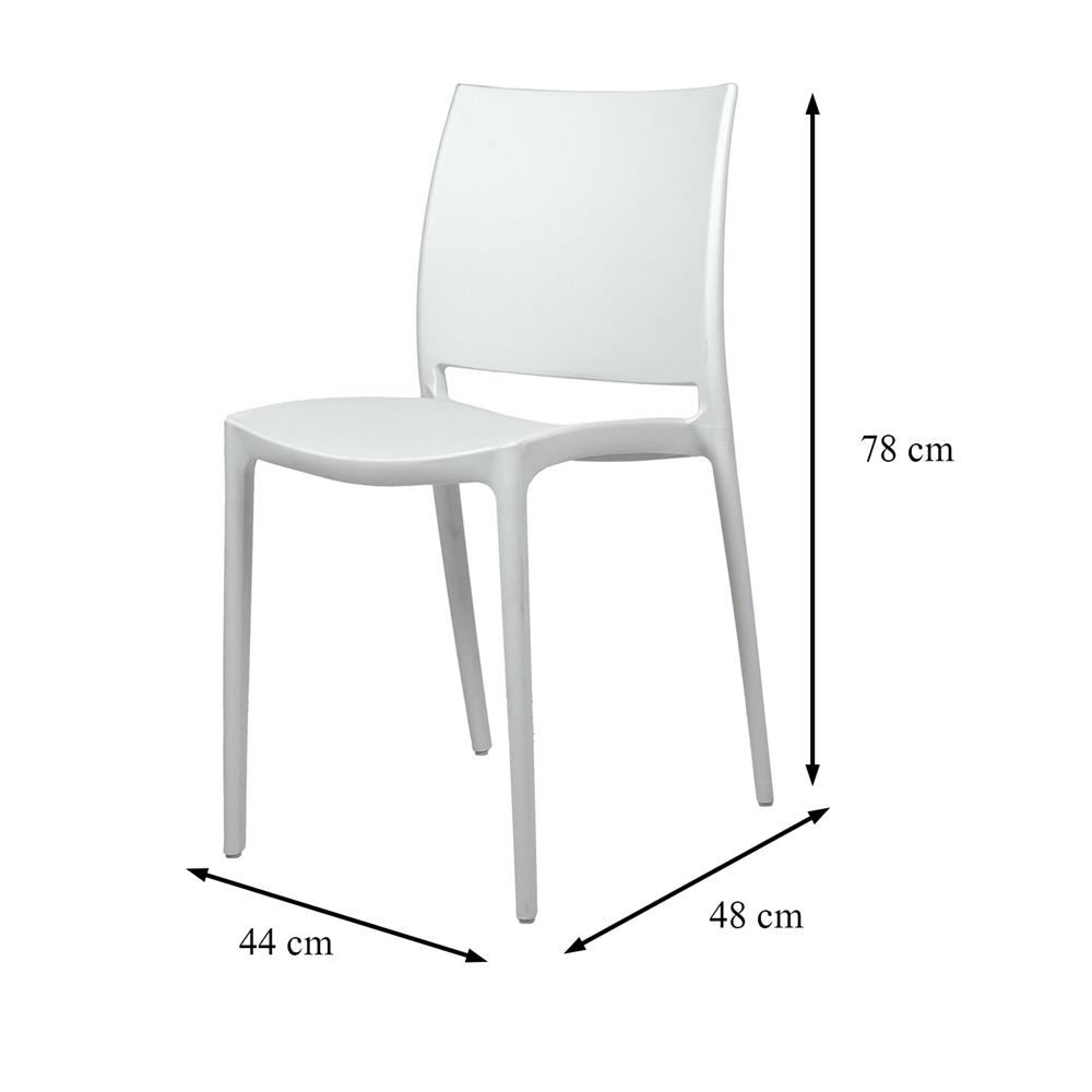 เก้าอี้พลาสติก SPRING BALM สีขาว