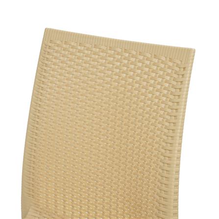 เก้าอี้พลาสติก SPRING RATTAN ลายหวาย สีเบจ_3