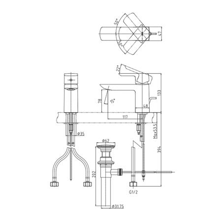 ก๊อกอ่างล้างหน้าผสม TOTO TLG02301T_1