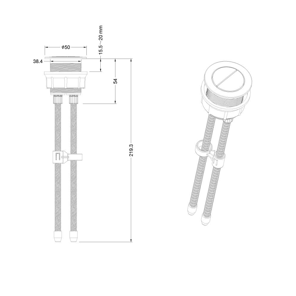 ปุ่มกดโถสุขภัณฑ์ HAFELE 495.61.962