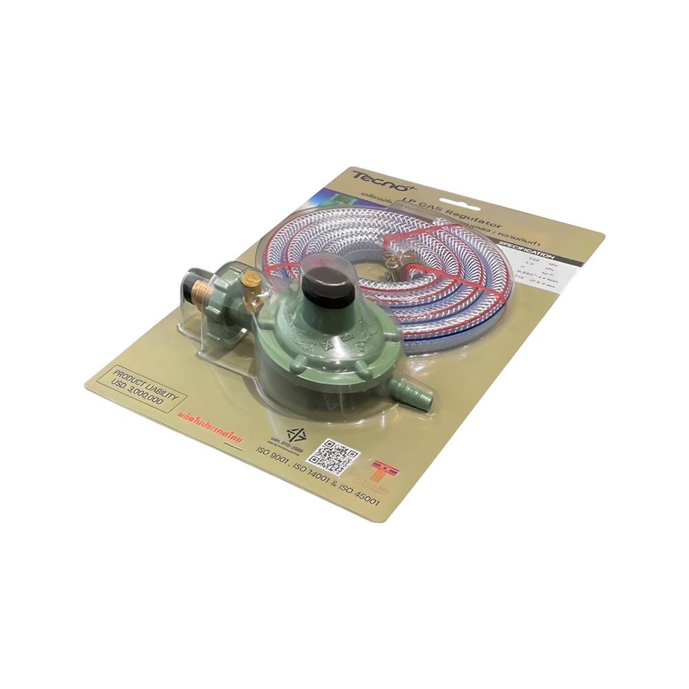 หัวปรับแก๊สแรงดันต่ำเซฟตี้ พร้อมสายแก๊ส TECNOPLUS R326S