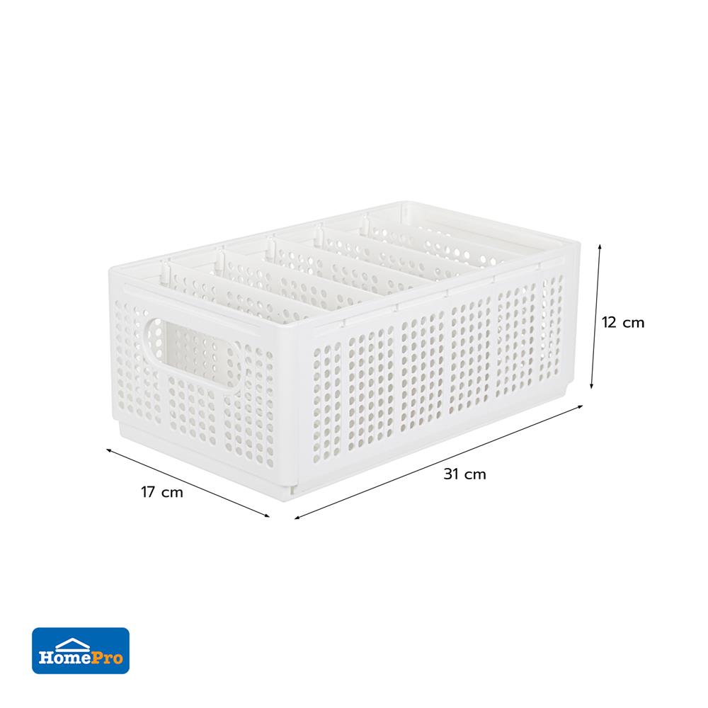 กล่องจัดเก็บอเนกประสงค์ PLIM FLODEE SIZE S สีขาว