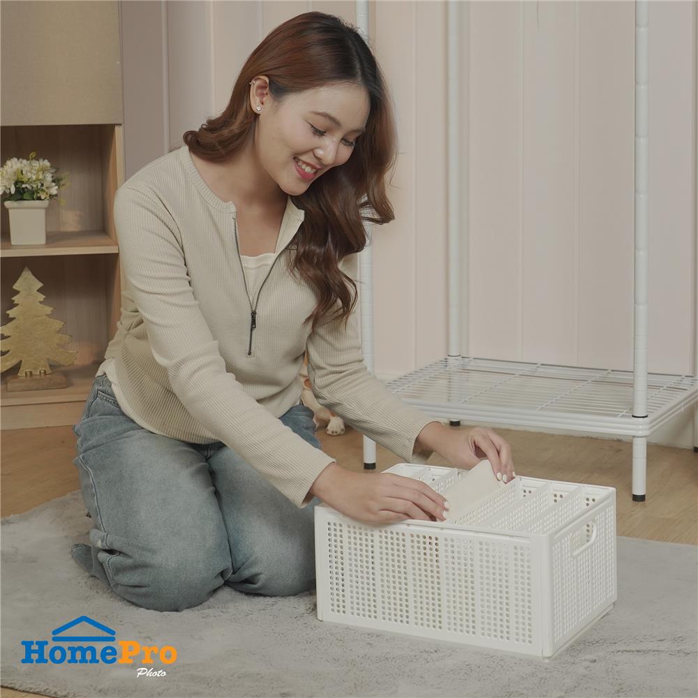 กล่องจัดเก็บอเนกประสงค์ PLIM FLODEE SIZE M สีขาว