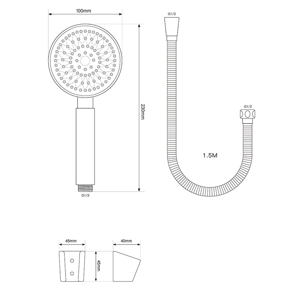 ฝักบัวสายอ่อน 1 ระดับ NOVABATH NVB-HS0111