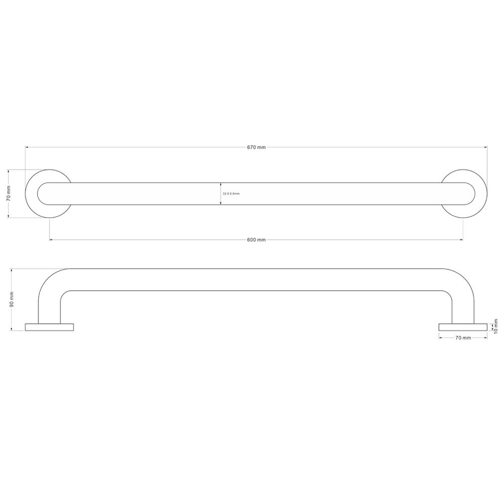 ราวมือจับกันลื่น NOVABATH NVB-GB001S-60