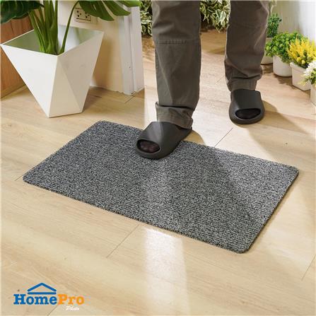 พรมเช็ดเท้าดักฝุ่น HOME LIVING STYLE MATTY 43X75 ซม. สีเทา/ดำ_6