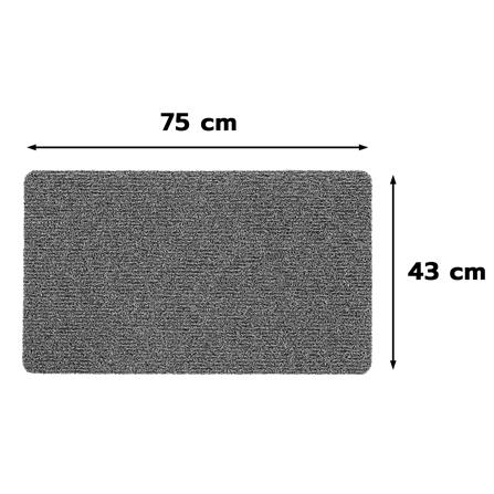 พรมเช็ดเท้าดักฝุ่น HOME LIVING STYLE MATTY 43X75 ซม. สีเทา/ดำ_8