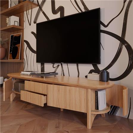 ตู้วางทีวี SB FURNITURE WASIAN 19235660 240 ซม. สีโอ๊ค_4