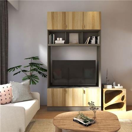 ชุดตู้วางทีวี KONCEPT CONTINI PLUS 19232960 120 ซม. สีไม้อ่อน_2