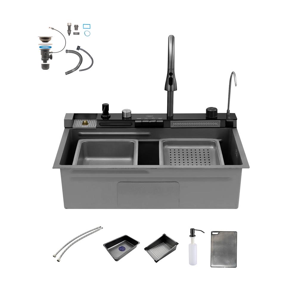 ซิงค์ฝัง 1 หลุม S-FLO NL0006 8046 SM01S-B สีดำ_1