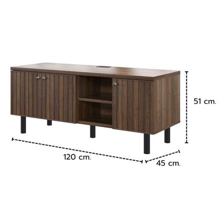 ตู้วางทีวี KONCEPT KUMAMOTO 19237095 120 ซม. สีไม้เข้ม_4