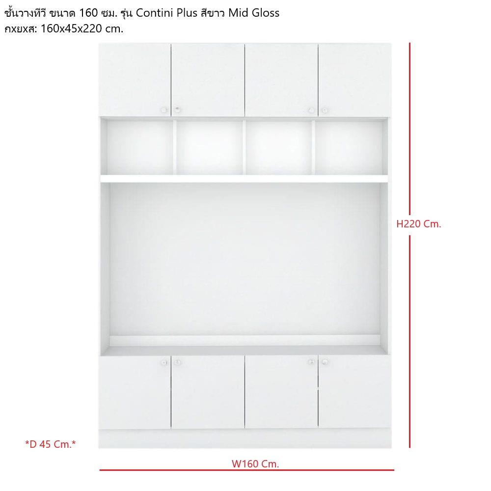 ชุดตู้วางทีวี KONCEPT CONTINI PLUS 19232965 160 ซม. สีขาว