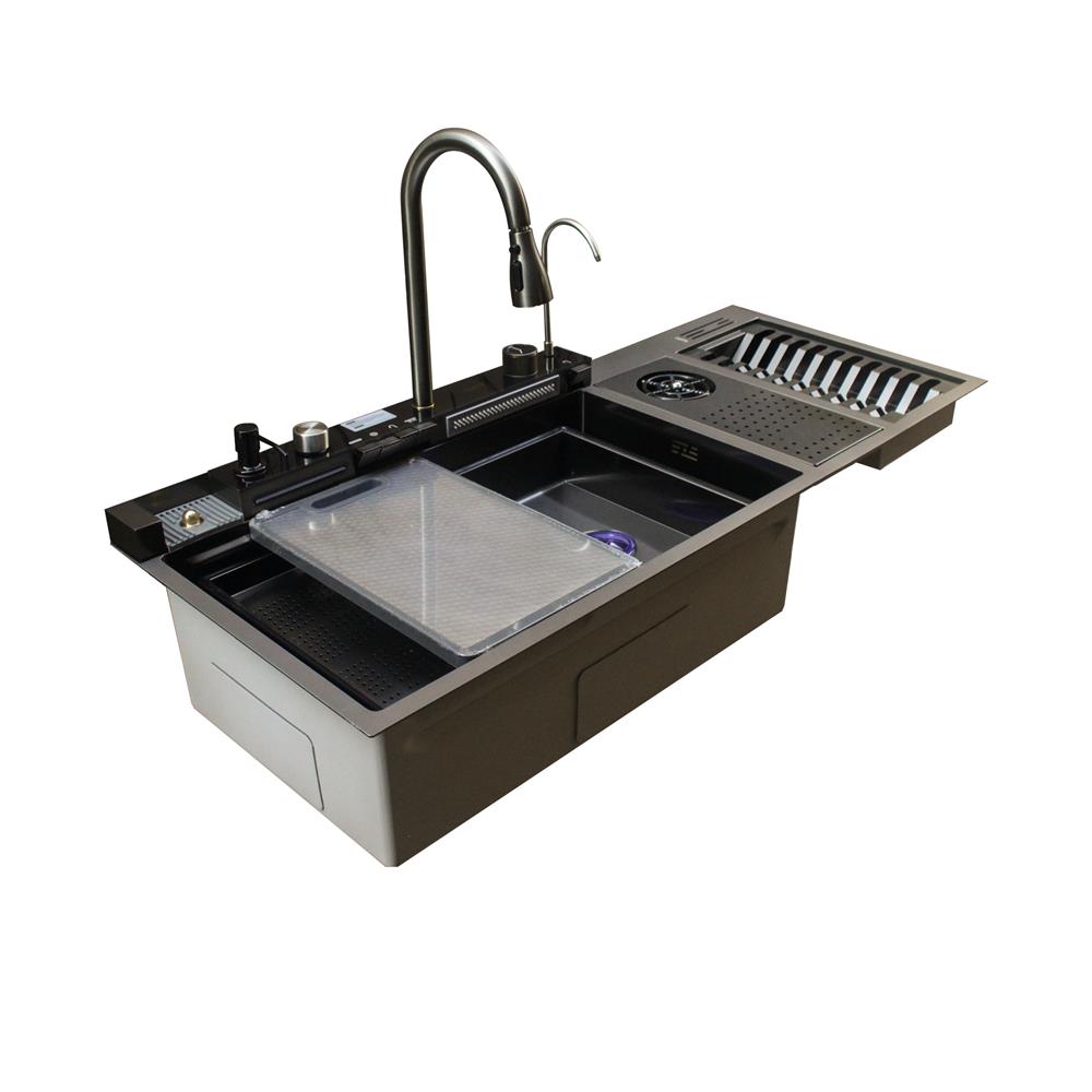 ซิงค์ฝัง 1 หลุม 1 ที่พัก S-FLO NL0056 12050NT สีดำ