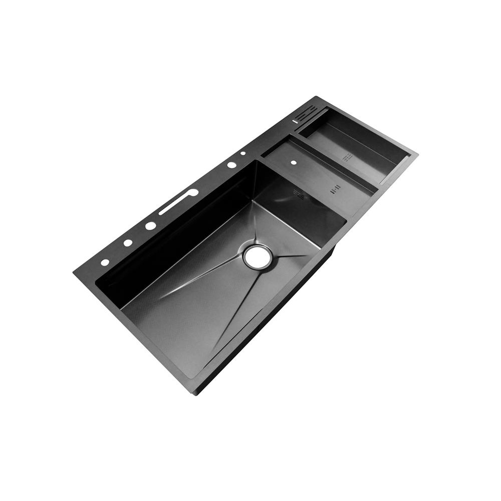 ซิงค์ฝัง 1 หลุม 1 ที่พัก S-FLO NL0056 12050NT สีดำ