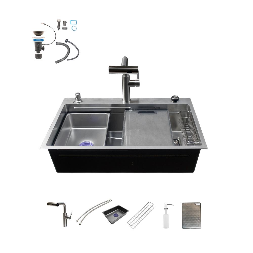 ซิงค์ฝัง 1 หลุม S-FLO NL0008 8048 SM8048-SV สีเงิน_0