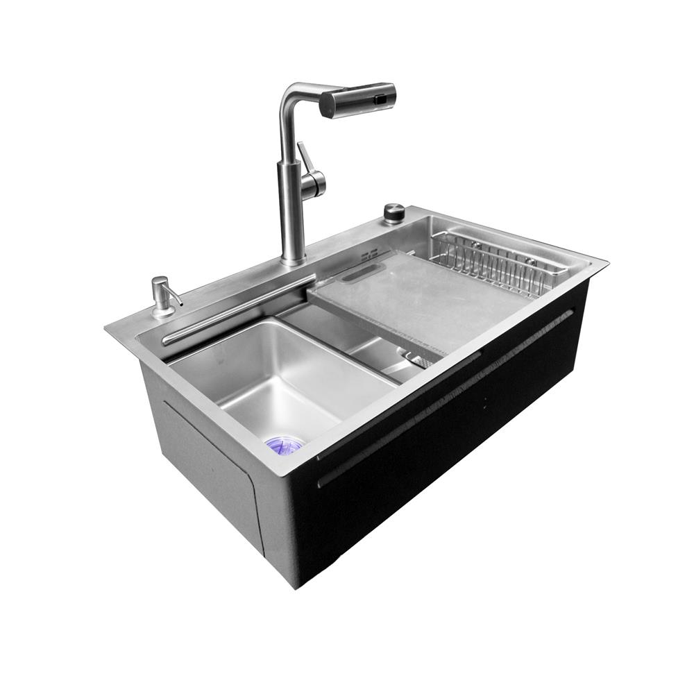 ซิงค์ฝัง 1 หลุม S-FLO NL0008 8048 SM8048-SV สีเงิน