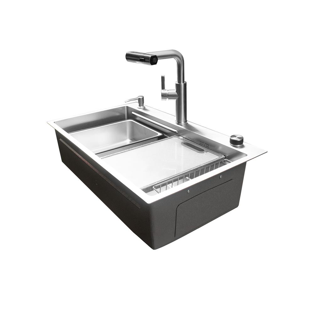 ซิงค์ฝัง 1 หลุม S-FLO NL0008 8048 SM8048-SV สีเงิน