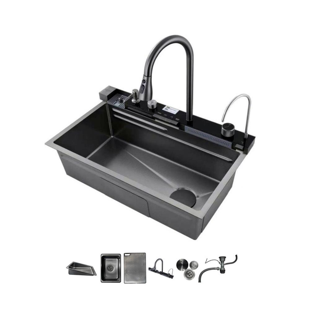 ซิงค์ฝัง 1 หลุม S-FLO NL0005 7546 SM01-B สีดำ_1