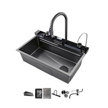 ซิงค์ฝัง 1 หลุม S-FLO NL0005 7546 SM01-B สีดำ_0