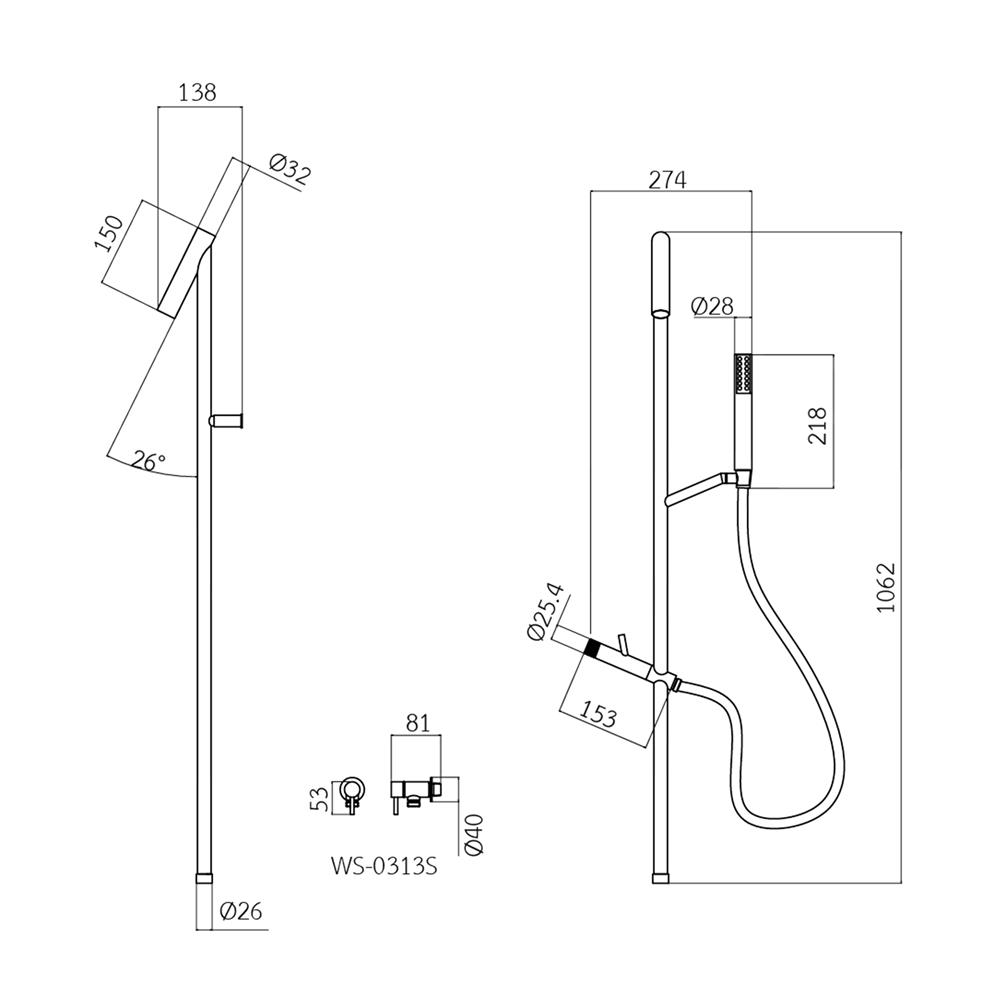 ฝักบัว RAIN SHOWER WS WS-80107