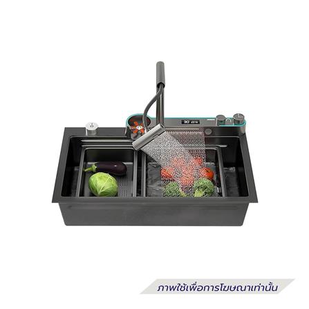 ซิงค์ฝัง 1 หลุม S-FLO NL0007 7546 SM03-B สีดำ_2