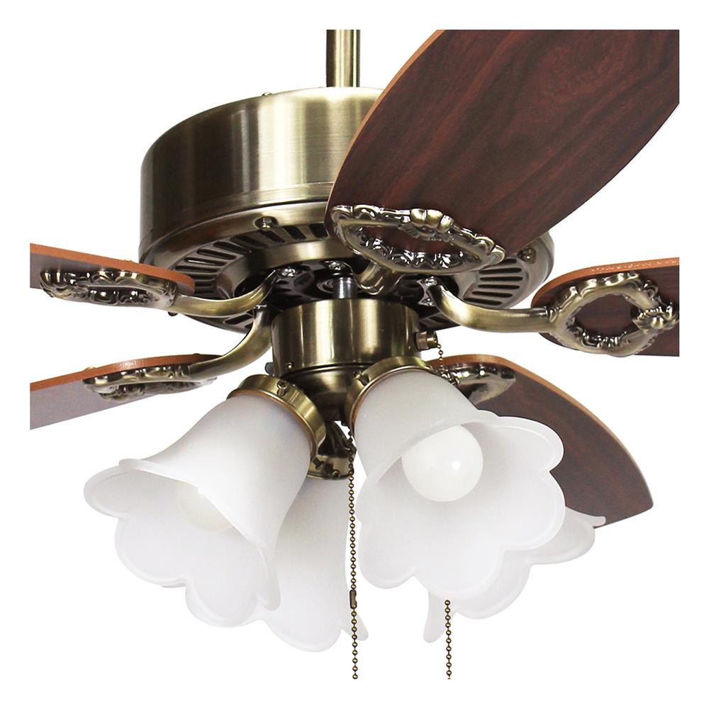 พัดลมโคมไฟ CARINI TWISTER-42-4AB 42 นิ้ว สีทองรมดำ