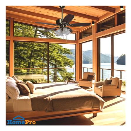 พัดลมโคมไฟ CARINI TWISTER-42-4AB 42 นิ้ว สีทองรมดำ_3