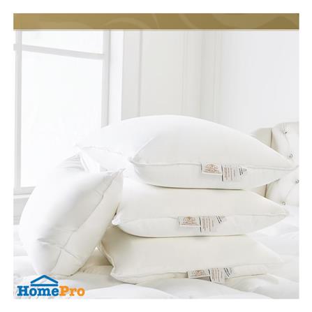 หมอนหนุน ไมโครไฟเบอร์ LUXURY PILLOW CLASSICAL COTTON SOFT 19x29 นิ้ว สีขาว_2