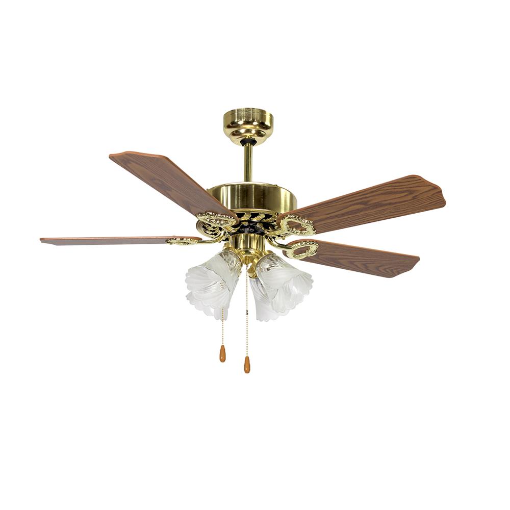 พัดลมโคมไฟ CARINI TWISTER-42-4PB 42 นิ้ว สีทอง