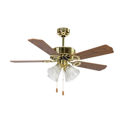 พัดลมโคมไฟ CARINI TWISTER-42-4PB 42 นิ้ว สีทอง_0