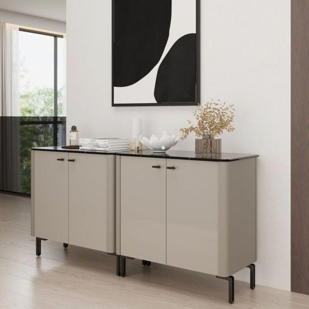 ตู้เตี้ยบานเปิด SB FURNITURE BLESS 19237116 80 ซม. สีเบจ