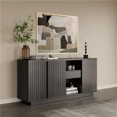 ตู้เตี้ยบานผสม SB FURNITURE NOIR 19237993 160 ซม. สีเทา_2