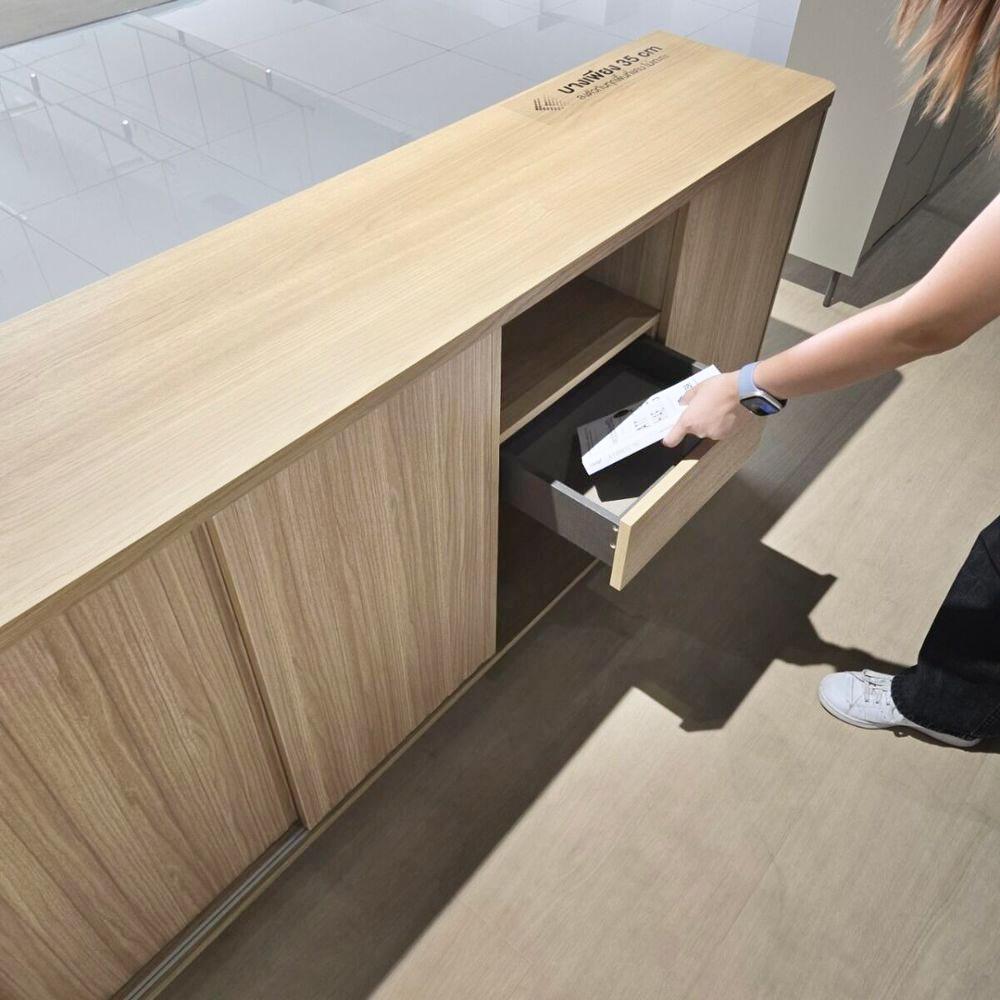 ตู้เตี้ยบานผสม SB FURNITURE VALLEY 19240062 160 ซม. สีน้ำตาล