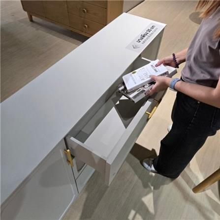 ตู้เตี้ยบานผสม SB FURNITURE QUINN 19239999 150 ซม. สีเทา_4