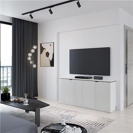 ตู้เตี้ยบานเปิด SB FURNITURE KEITH 19239996 160 ซม. สีขาว_2