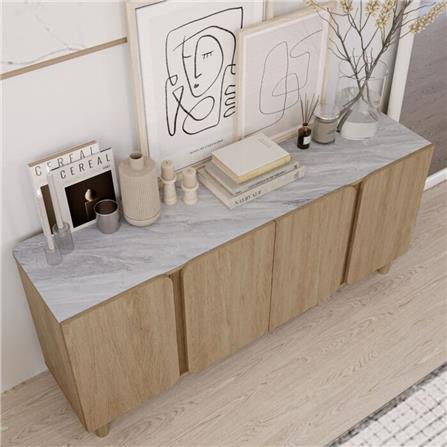 ตู้เตี้ยบานเปิด SB FURNITURE SKIFT 19240774 160 ซม. สีไม้อ่อน_5