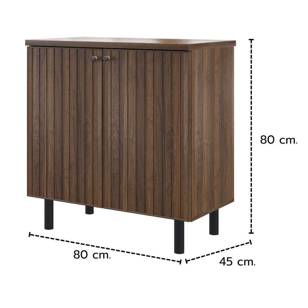 ตู้เตี้ยบานเปิด KONCEPT KUMAMOTO 19237094 80 ซม. สีน้ำตาลเข้ม