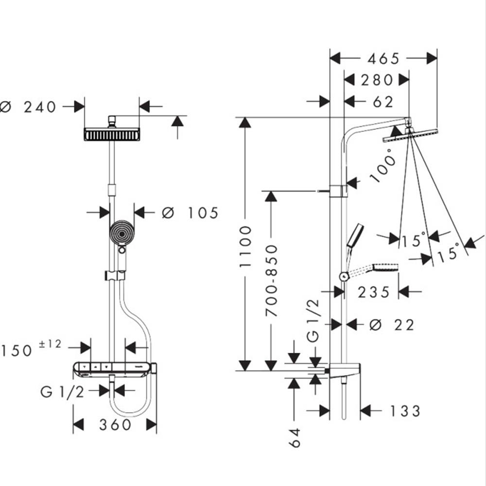ฝักบัว RAIN SHOWER HANSGROHE HG26972707